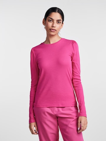 PIECES Shirt 'RUKA' in Pink: predná strana