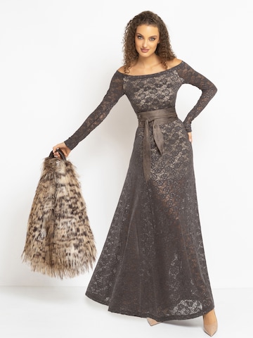 JIORO Dress 'ESSENTIALS' in Brown