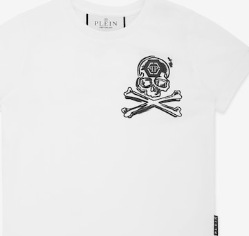 T-Shirt 'Skull & Bones' Philipp Plein en blanc : devant