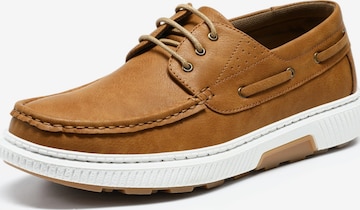 ALLTHEMEN Lace-Up Shoes 'Einfach' in Brown: front