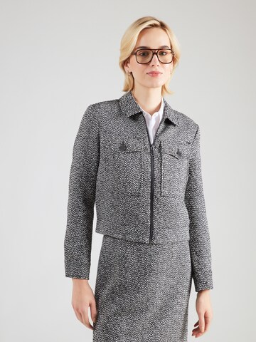 Geacă de primăvară-toamnă de la s.Oliver pe negru: față