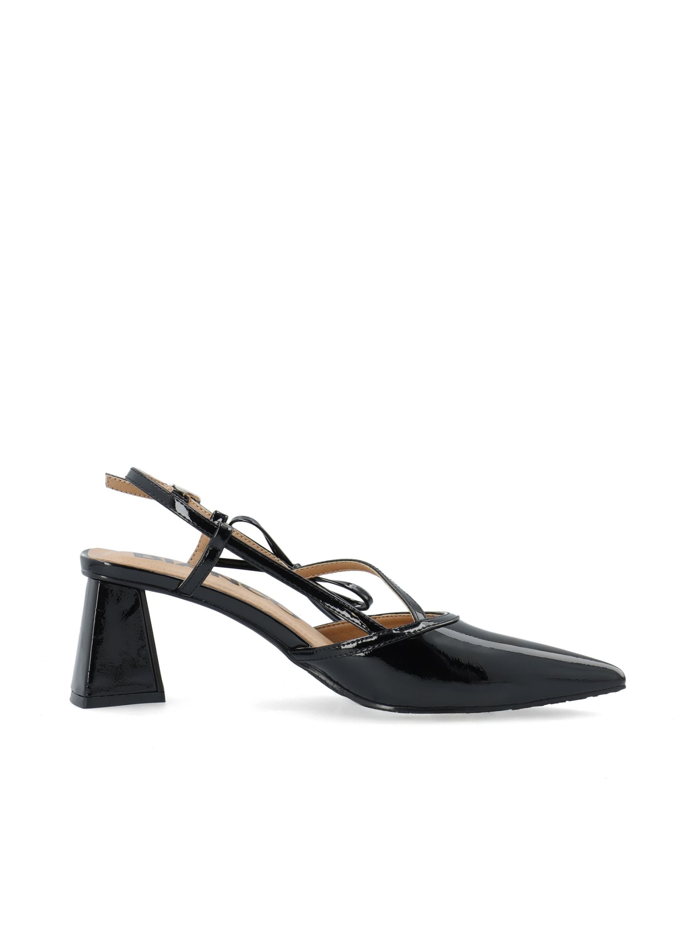 Escarpins à bride arrière 'Maralyn' Bianco en noir