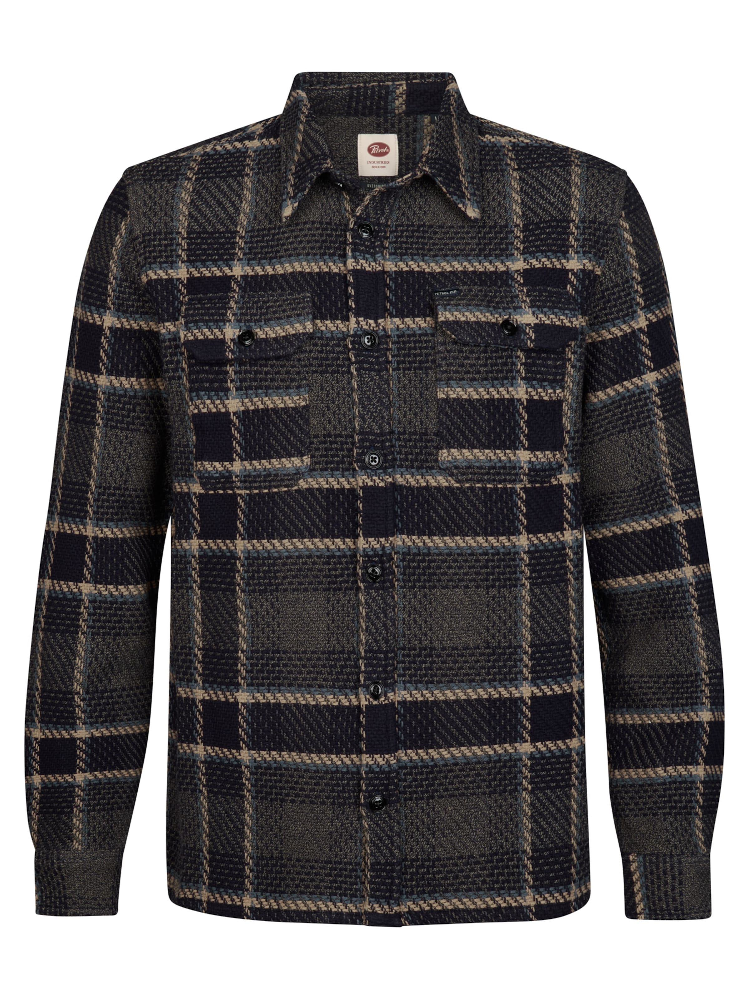Petrol Industries Regular fit Button Up Shirt in Green: front