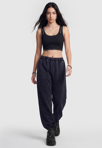 myMo ROCKS - Loosefit Calças em preto