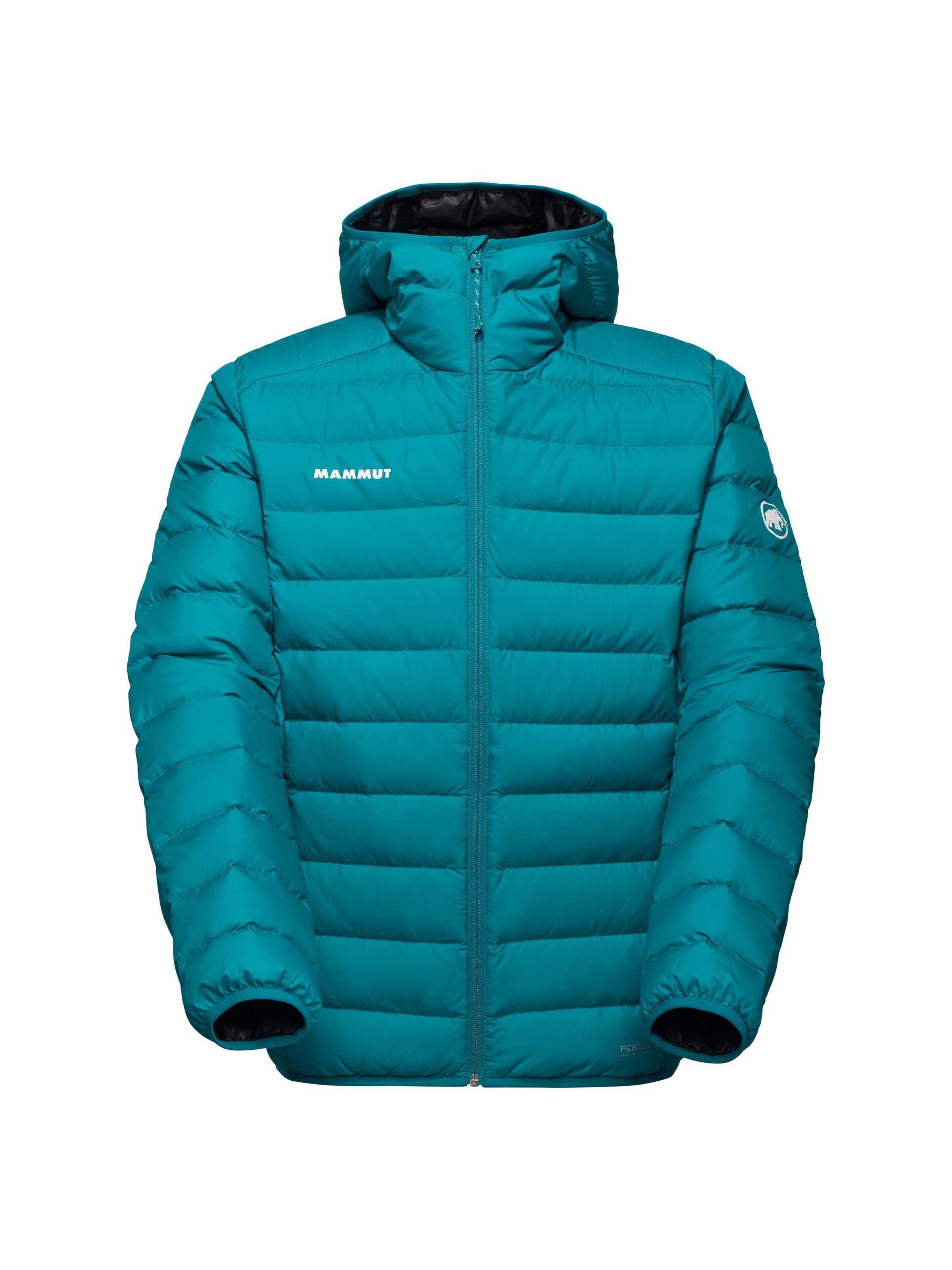 MAMMUT Daunenjacke ‘Waymarker’ mit Kapuze in Grün: Vorderseite