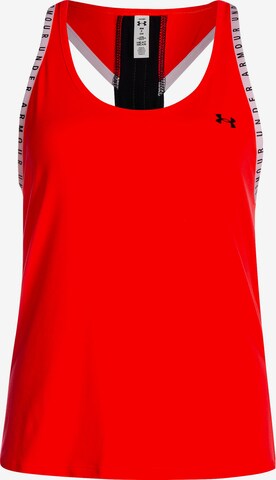 Top sportivo 'Knockout' di UNDER ARMOUR in rosso: frontale