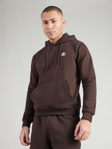Bluză de molton 'Essentials' de la ADIDAS ORIGINALS pe maro: față