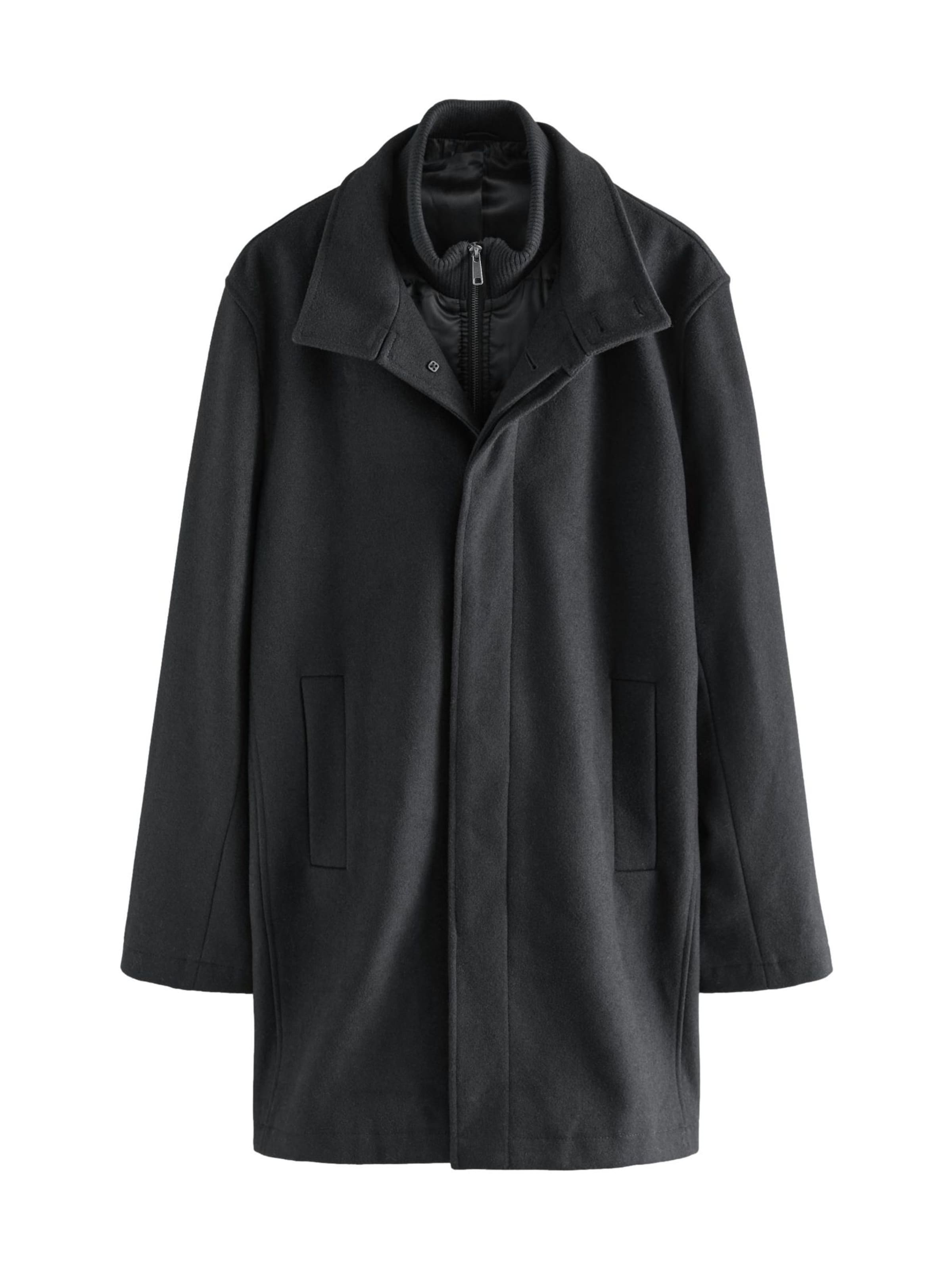 Next Преходно палто в черно: отпред