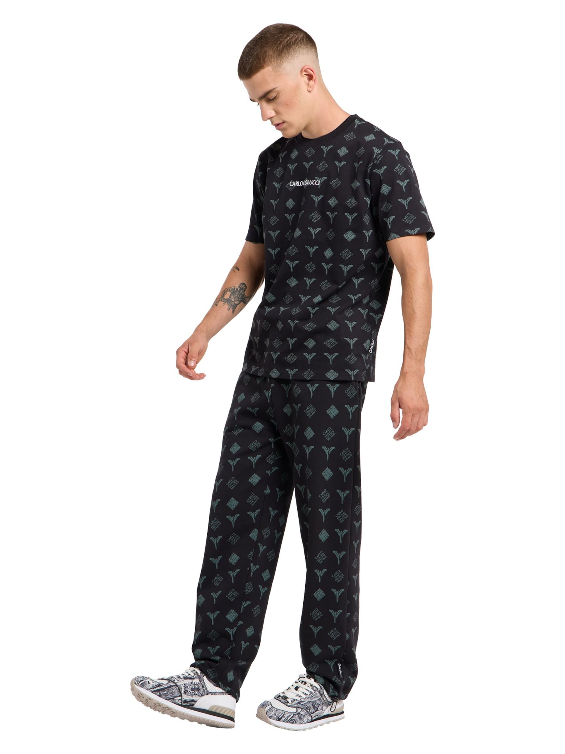 Carlo Colucci Regular Hose 'Fadin' in Schwarz