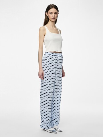 PIECES Wide leg Pants 'PCLuni' in White