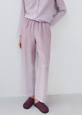 MANGO Pajama Pants 'Habi' in Purple: front