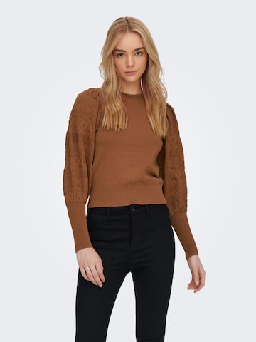 ONLY Sweater 'Melita' in Brown: front