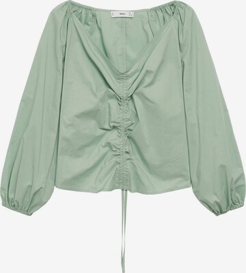 MANGO Blouse 'Flower' in Green: front