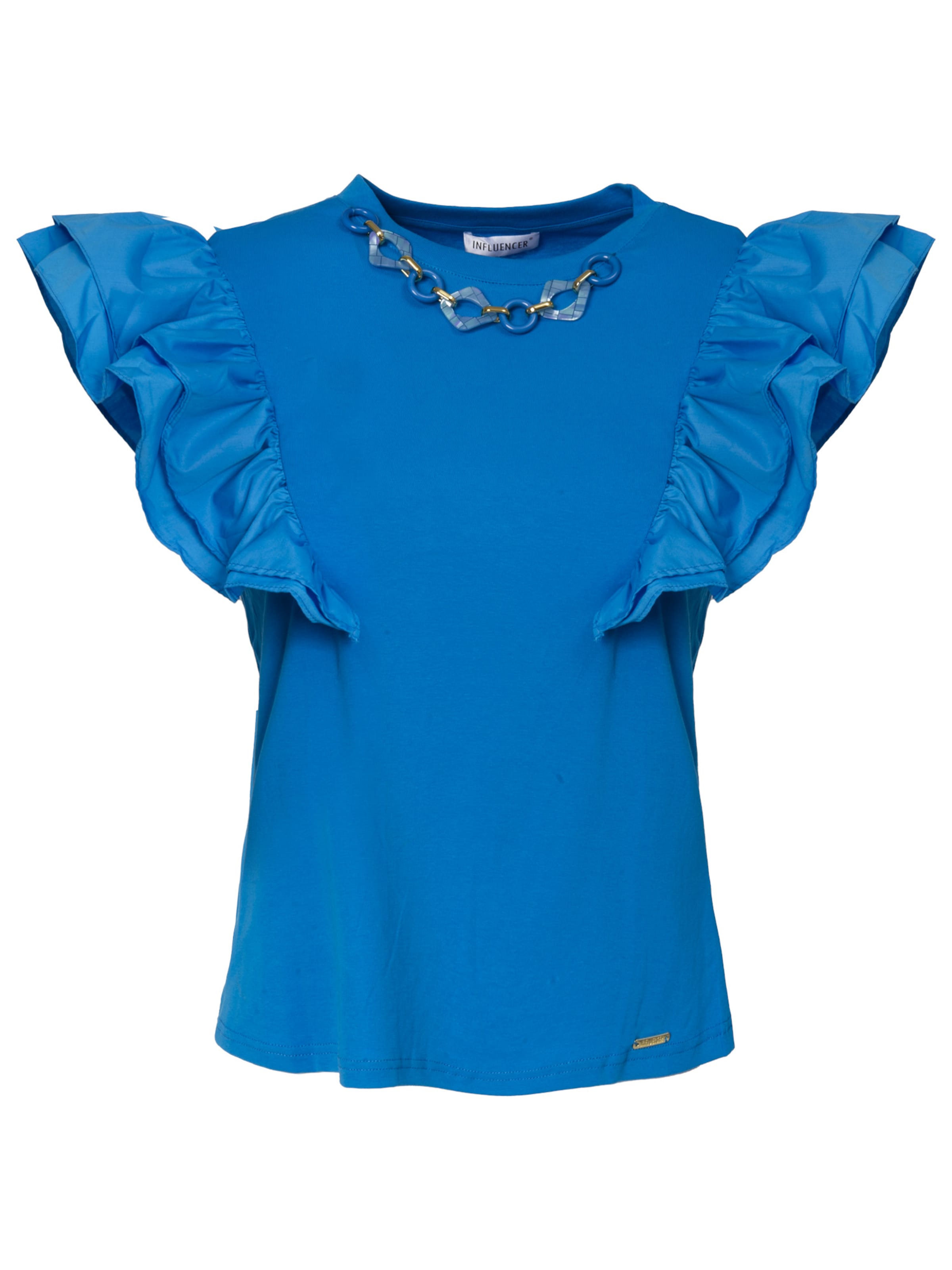Influencer Top – modrá: přední strana