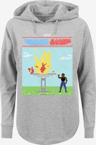 F4NT4STIC Sweatshirt 'Retro Gaming Summer Games' in Grijs: voorkant