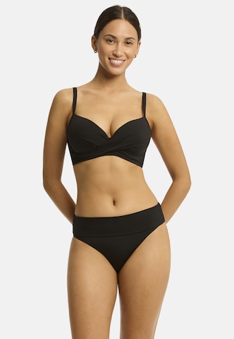 SEA LEVEL Push-up Bikinitop 'Essentials' in Schwarz: Vorderseite