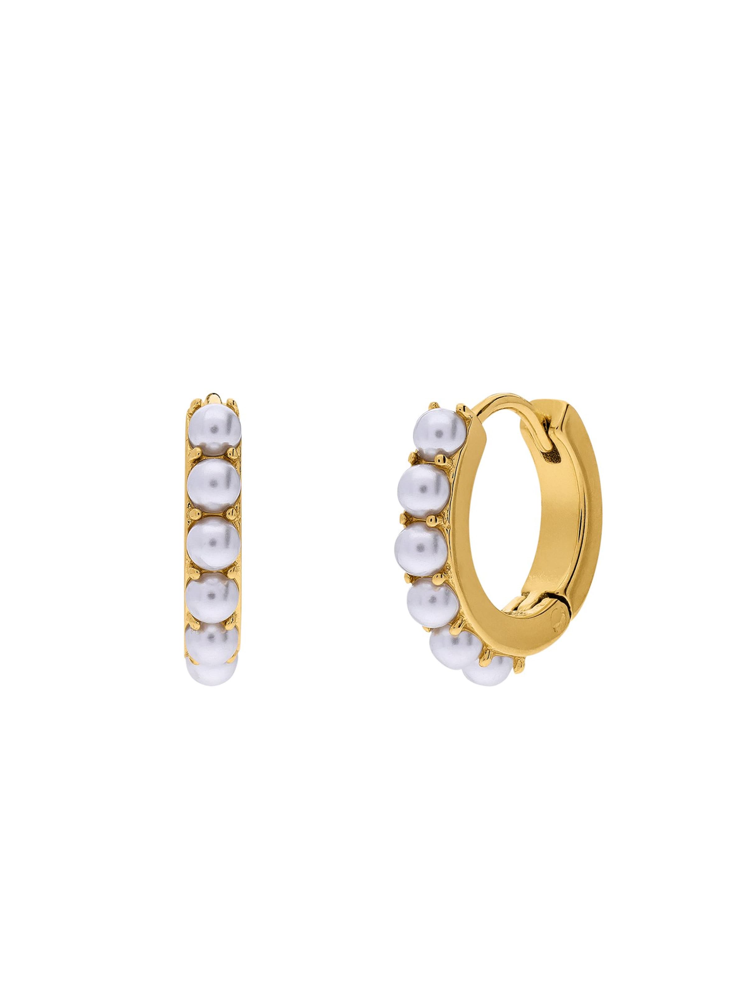 Boucles d'oreilles Lucardi en or : devant