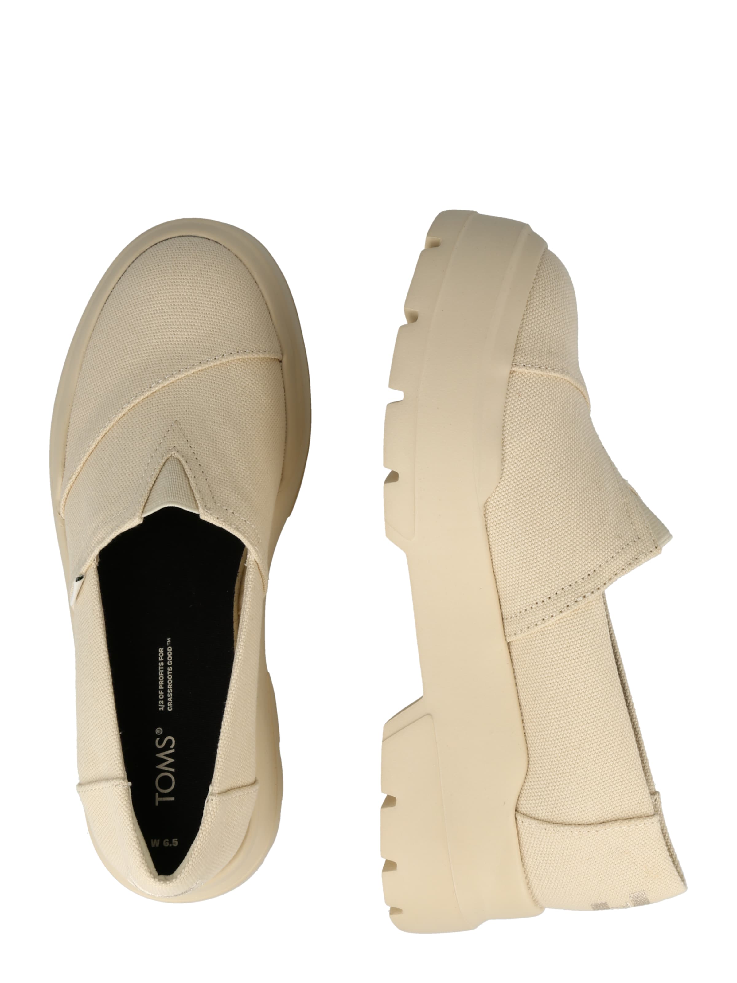 TOMS Παντοφλέ 'ALPARGATA COMBAT LOW' σε μπεζ