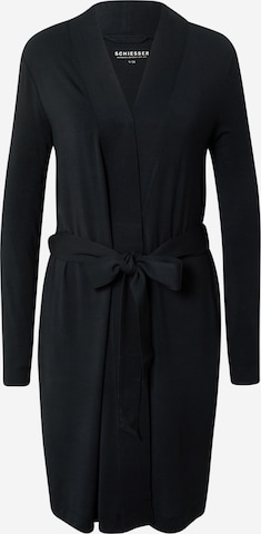 SCHIESSER Dressing Gown 'Selected!' in Black: front