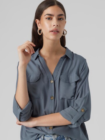 VERO MODA Bluse 'VMBumpy' in Blau