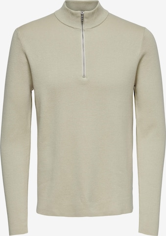 Only & Sons Sweater 'Luke' in Grey: front