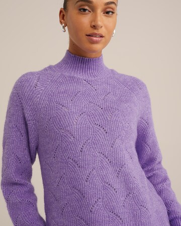 WE Fashion Свитер в Лиловый