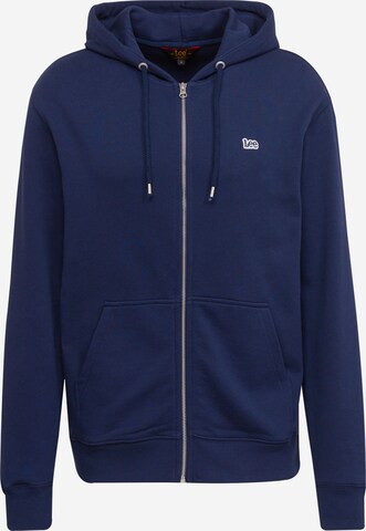 Lee Zip-Up Hoodie in Blue: front