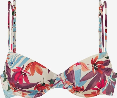 LASCANA Bikinitoppi värissä kerma / vaaleansininen / karhunvatukka / punainen, Tuotenäkymä