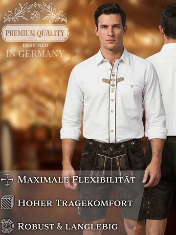 Steigenhöfer Regular fit Traditional Button Up Shirt 'Vincent' in White
