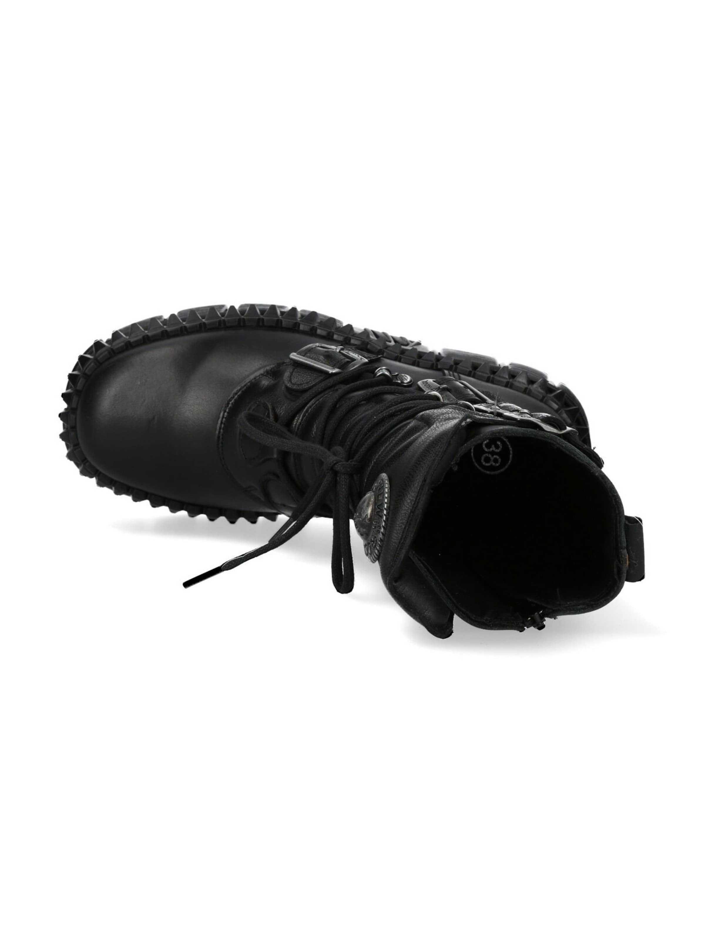 New Rock - Botas con cordones en negro
