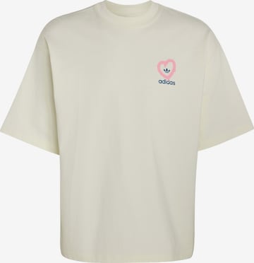 T-Shirt 'V-Day Big Heart' ADIDAS ORIGINALS en blanc : devant