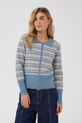 SAINT TROPEZ Gebreid vest 'SZPippa' in Blauw: voorkant