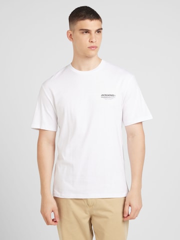 T-Shirt 'JJOLIVE' JACK & JONES en blanc : devant