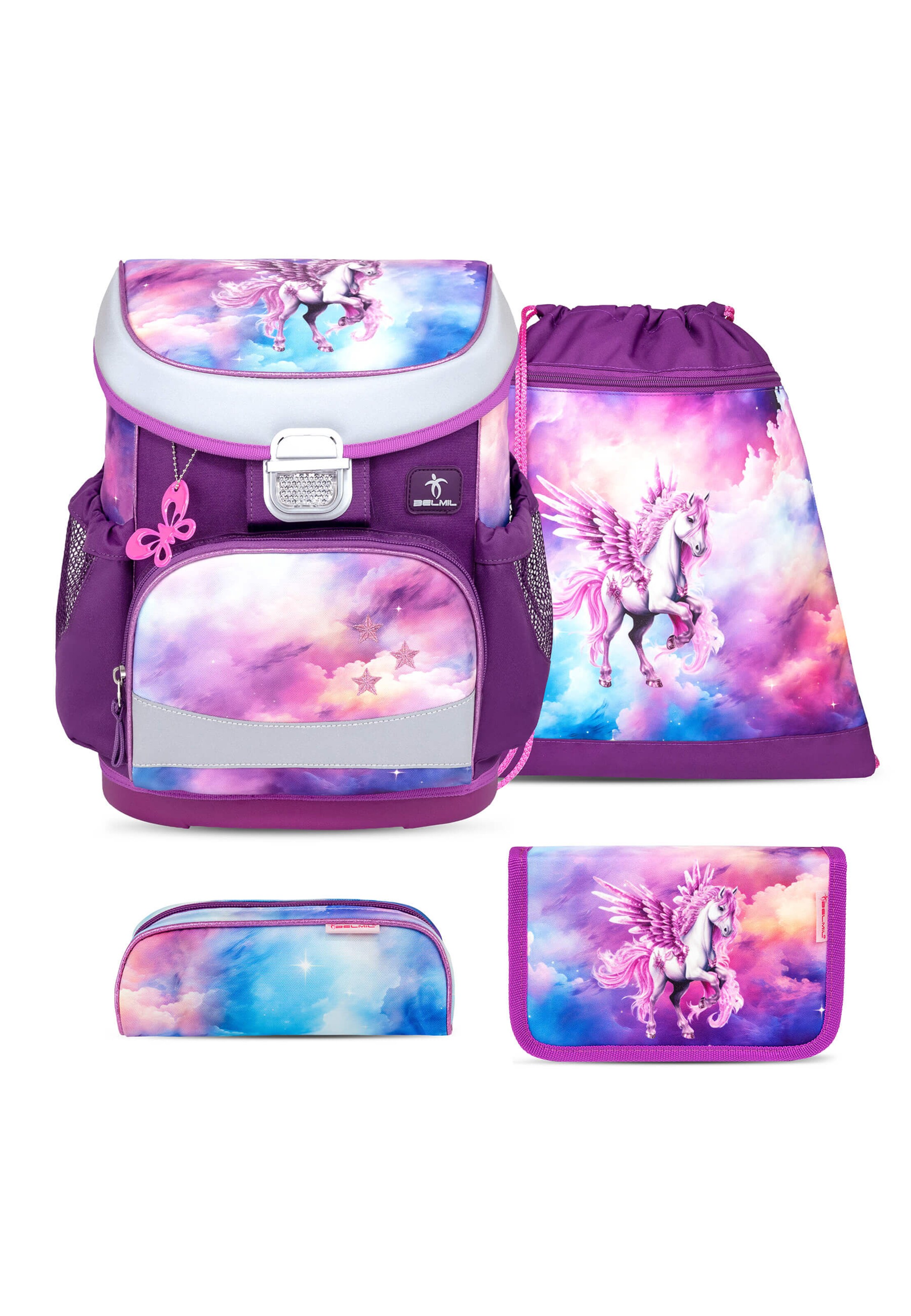 Belmil Backpack in Purple: front