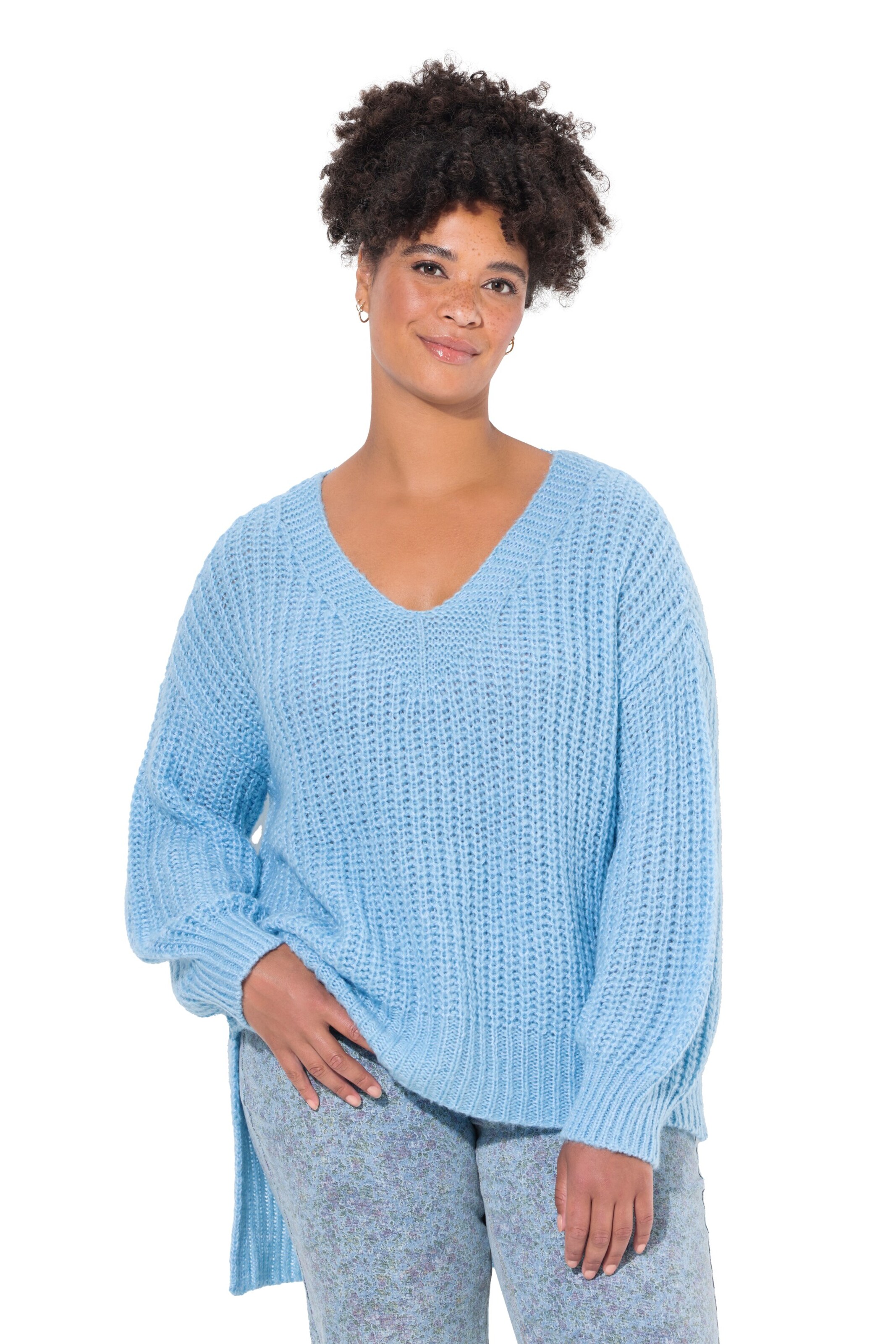 Janet & Joyce Sweater in Blue: front