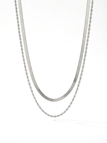 Nemomatheo Necklace 'Rope & Silk' in Silver