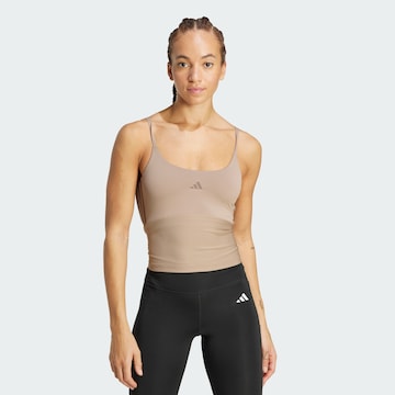 ADIDAS PERFORMANCE Sporttop 'Hyperglam' in Braun: Vorderseite