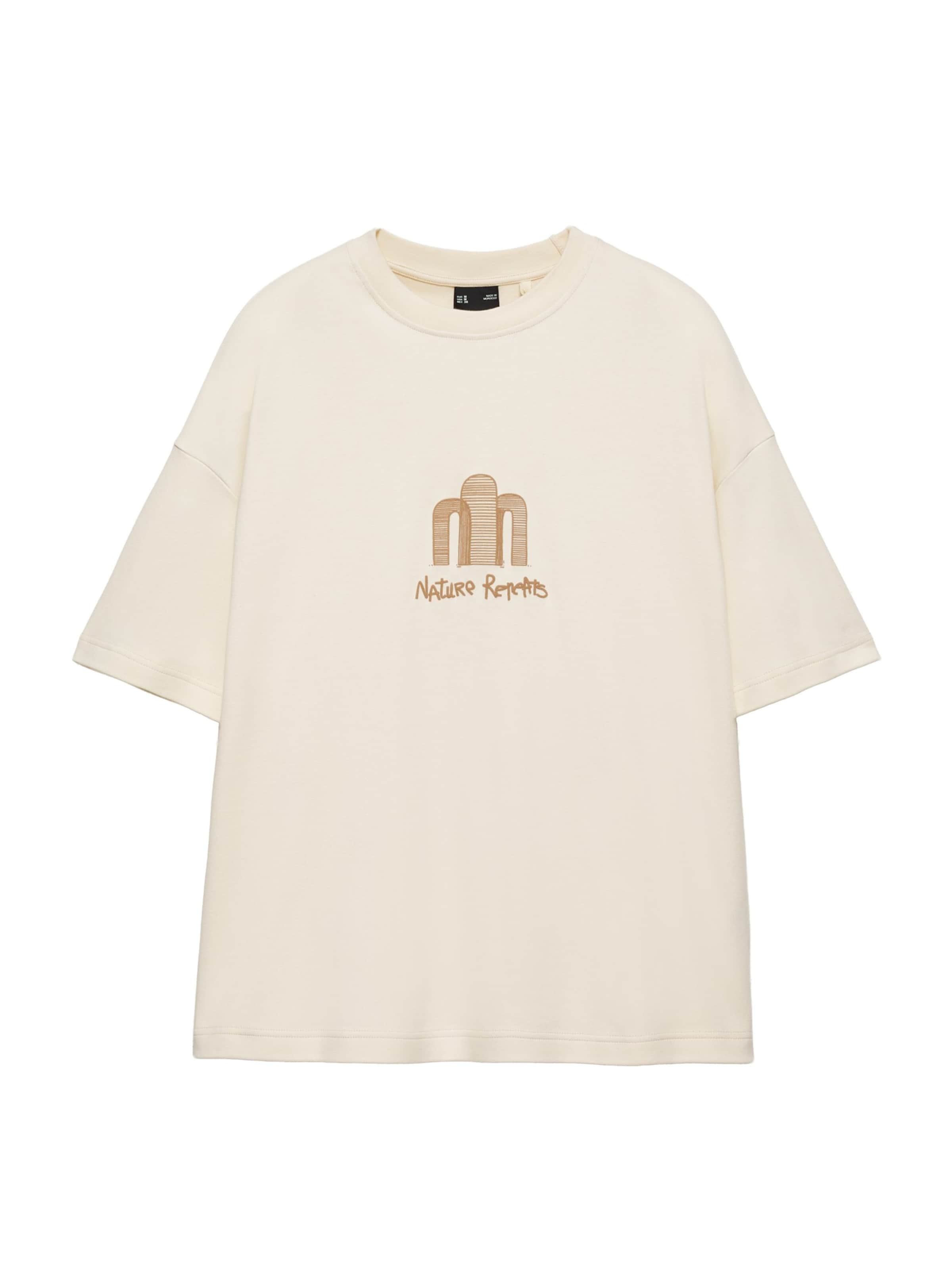 Pull&Bear Shirt in XS in Beige / Umbra, Item view