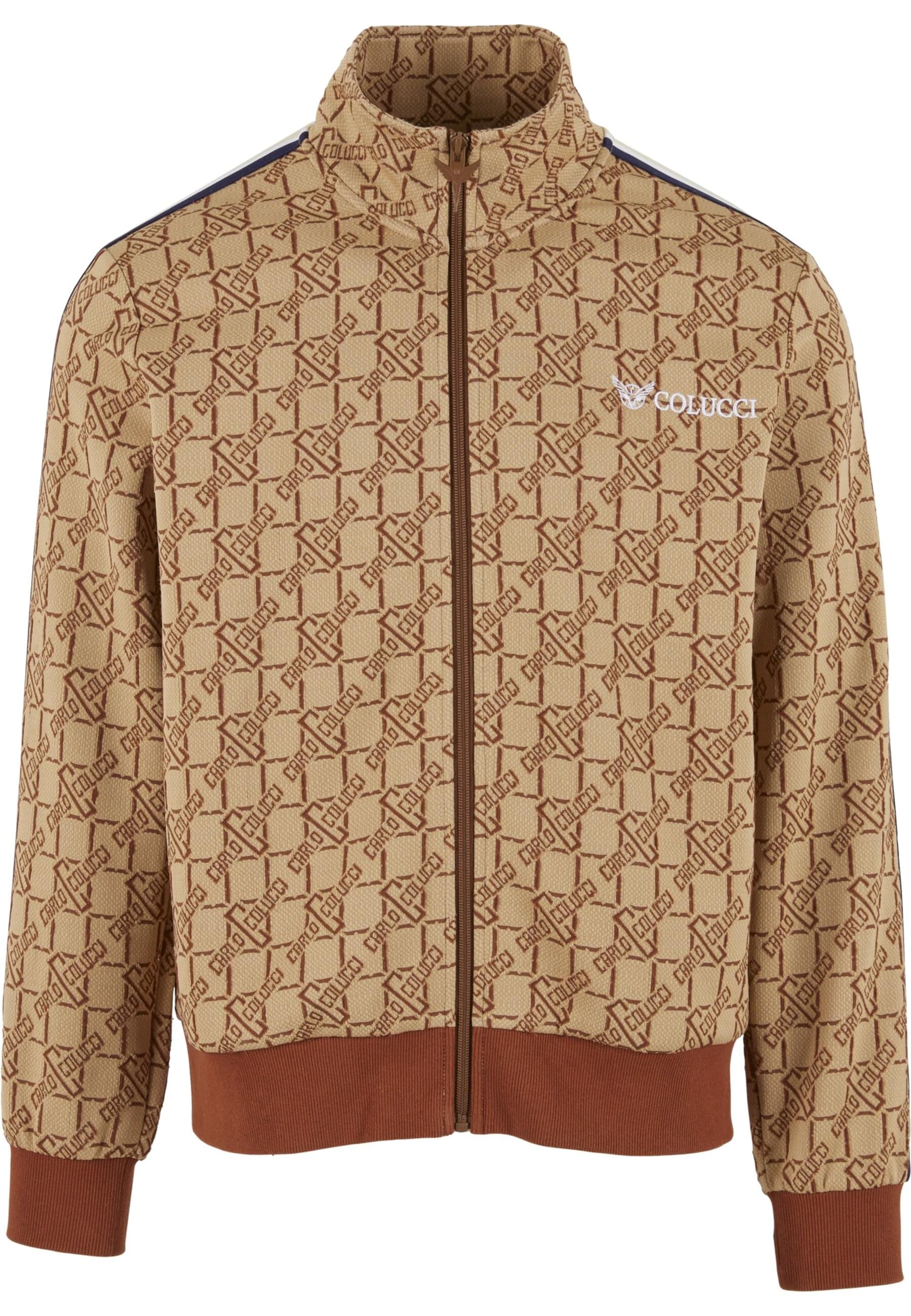 Veste de survêtement Colucci en beige : devant