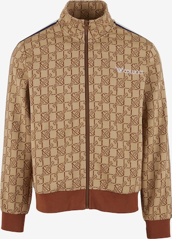 Veste de survêtement Colucci en beige : devant