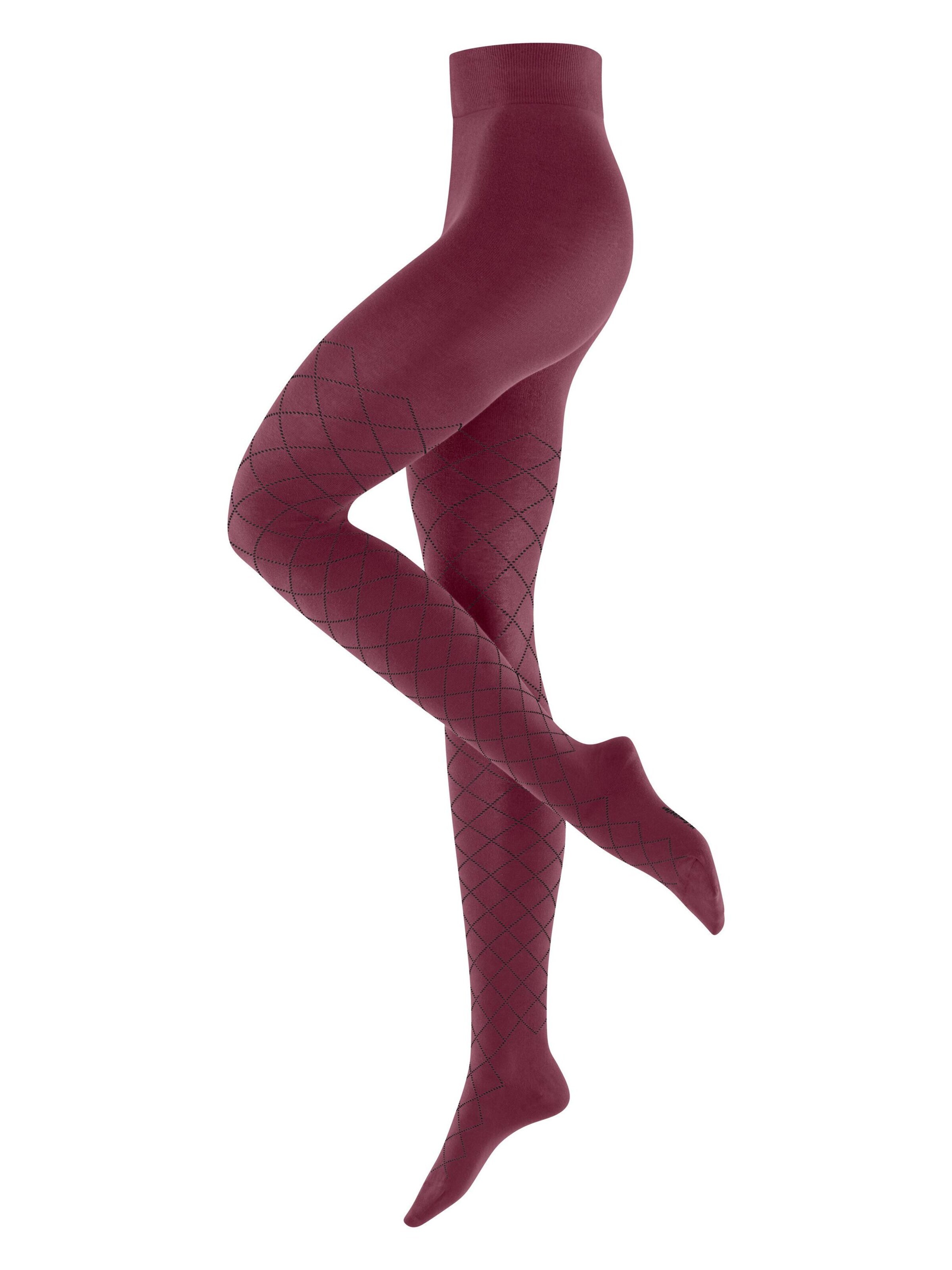 BURLINGTON Tights 'Argyle Affair' in Red: front