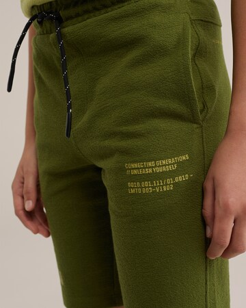 WE Fashion Regular Broek in Groen