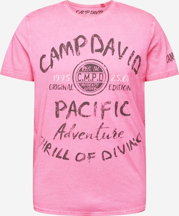 CAMP DAVID Shirt in Roze: voorkant