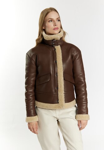 DreiMaster Vintage Between-Season Jacket in Brown: front