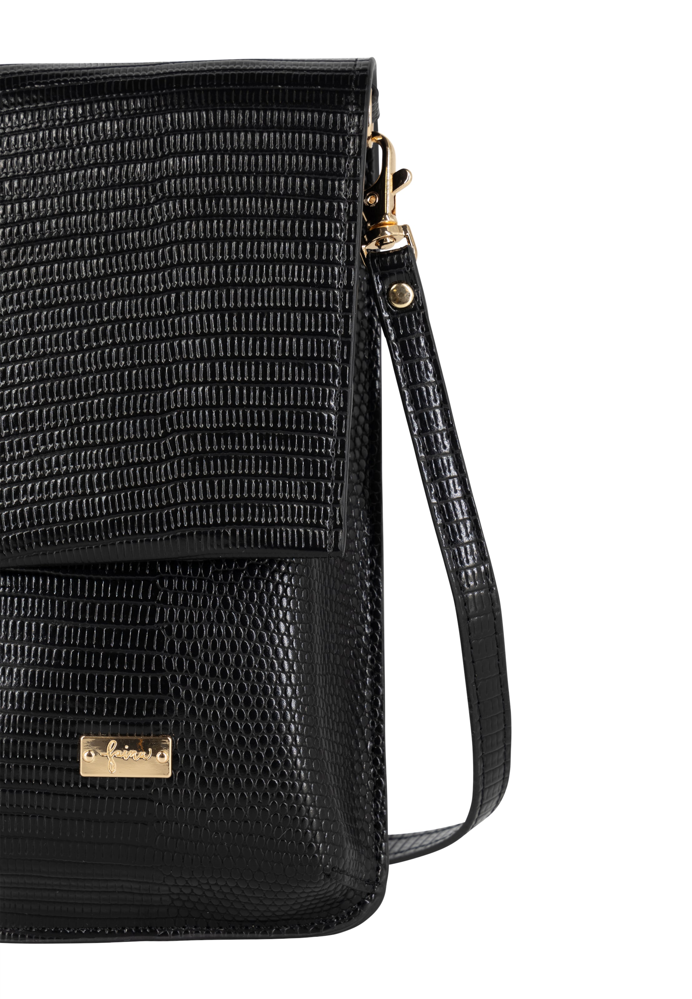 faina - Mala de ombro em preto