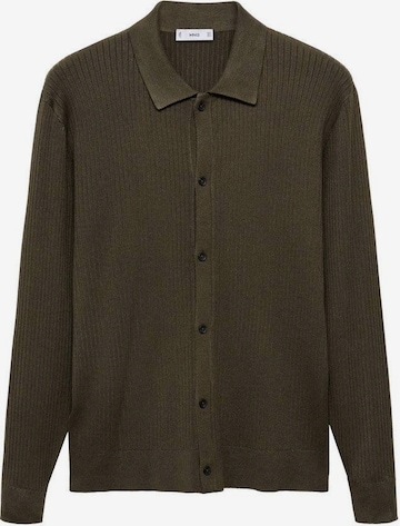 MANGO MAN Knit Cardigan 'London' in Green: front