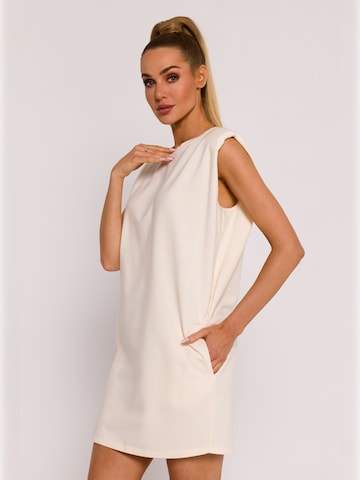 made of emotion - Vestido en beige: frente