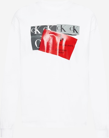 T-Shirt 'DISRUPTED' Calvin Klein Jeans en blanc : devant