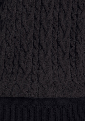LASCANA Pletena obleka | črna barva