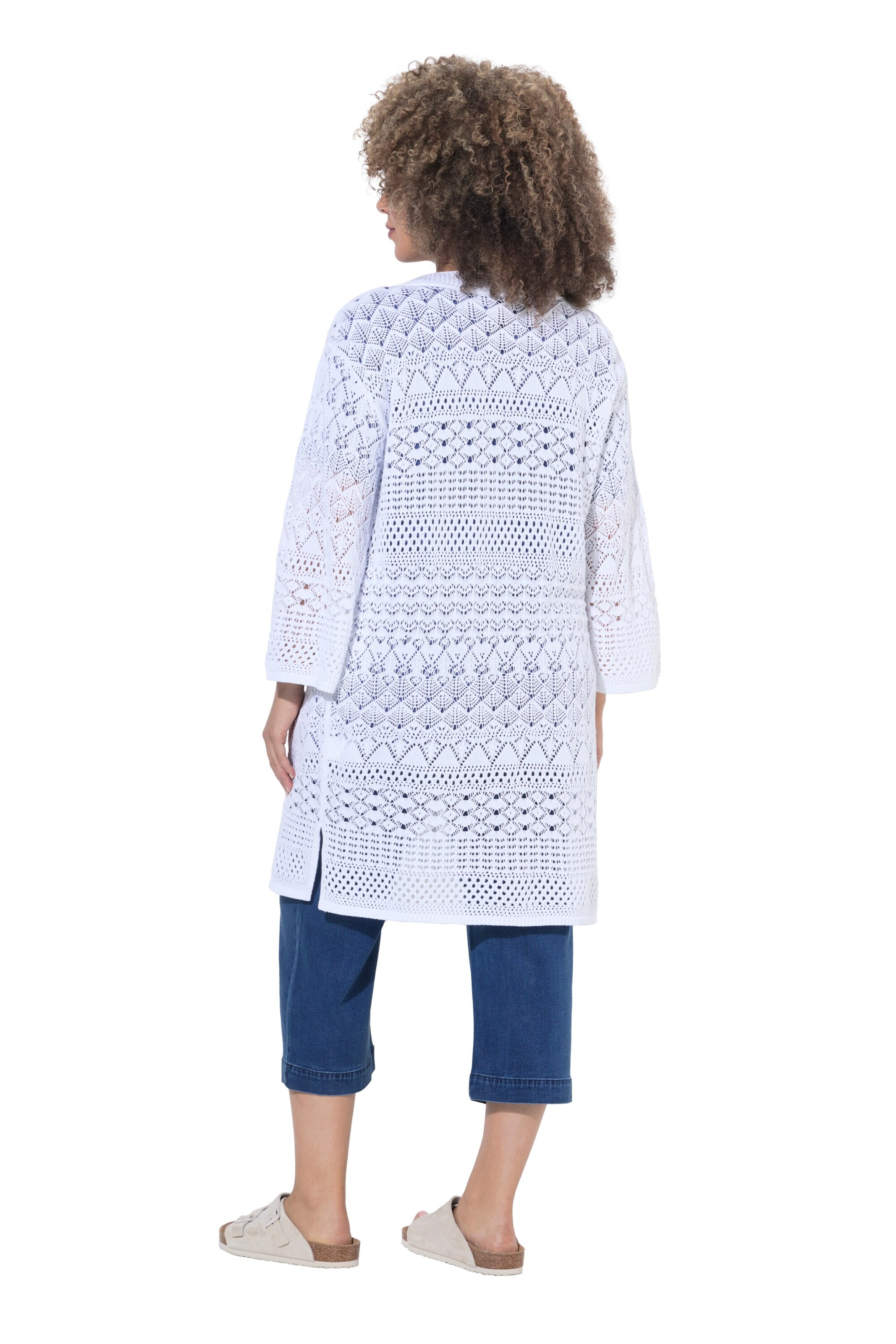 Ulla Popken Gebreid vest in Wit